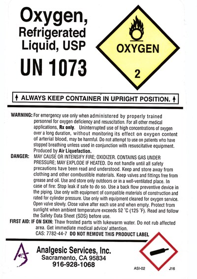 Asi Refrigerated Oxygen